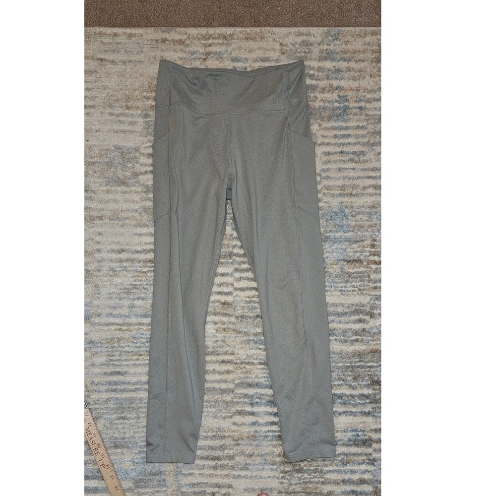 Figs W20KW2001 Women Grey High Waisted Pocket Leggings Large